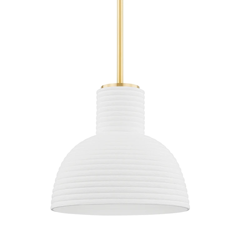 Aged Brass One Light Pendant from the Paloma Collection