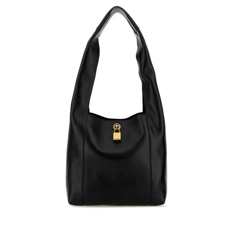 Saint Laurent Black Leather Tanger Shopping Bag Nero. Borse A Mano - Women