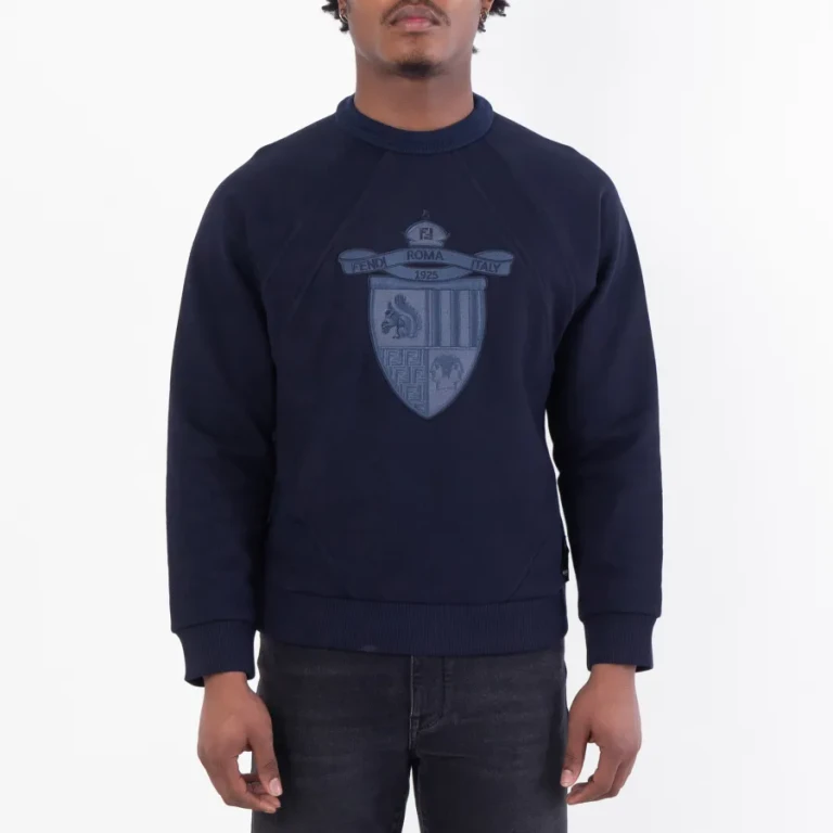 Fendi Mens Crest Print Sweatshrt