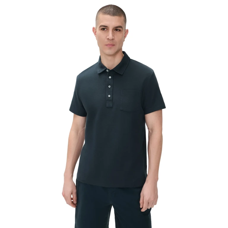 Billy Reid Pensacola Short Sleeve Polo White L