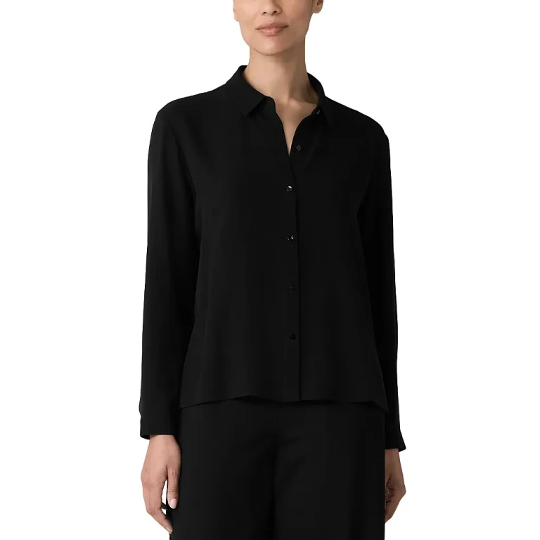 Eileen Fisher Silk Classic Collar Shirt