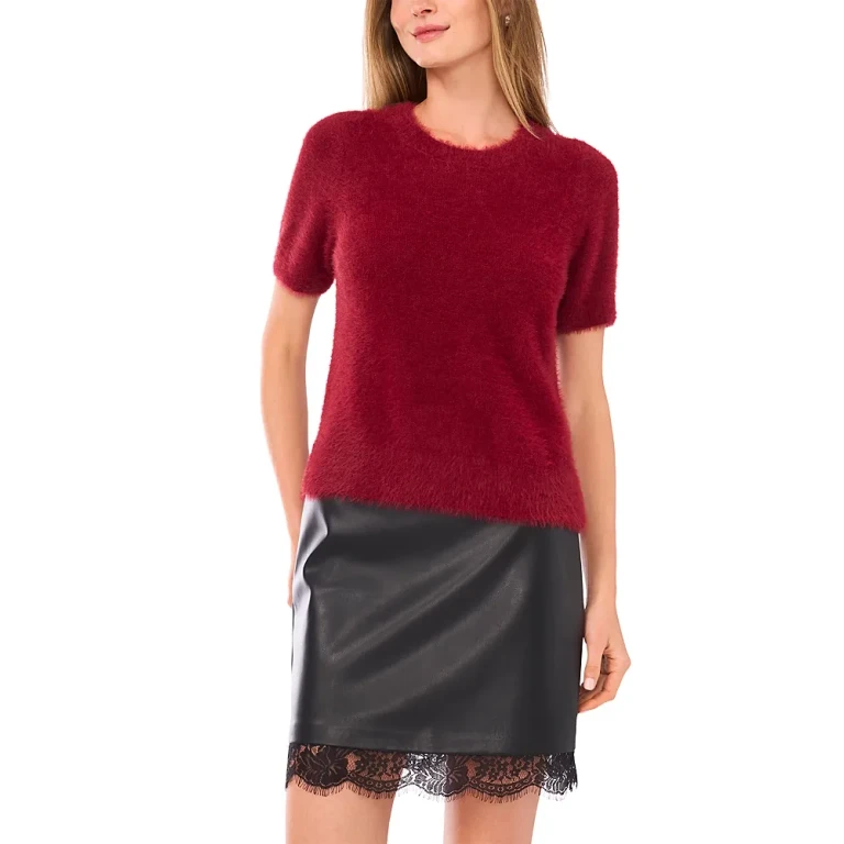 Vince Camuto Eyelash Crewneck Sweater
