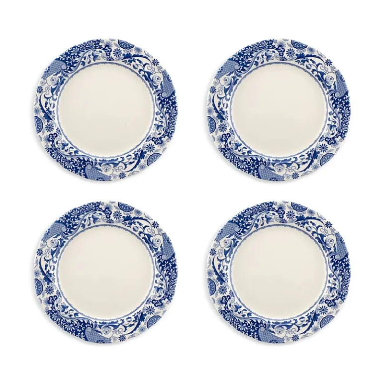 Spode Blue Italian Brocato Dinner Plate, Set of 4