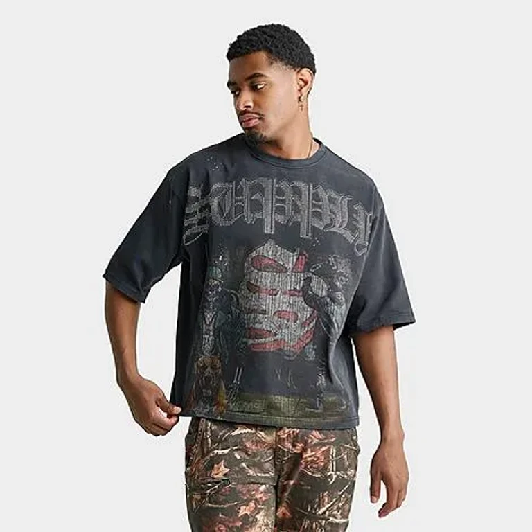 Supply & Demand Men's Alley Graphic T-Shirt in Washed Black Size: Small