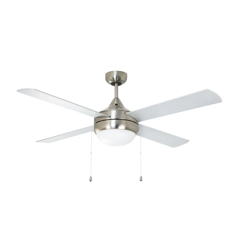 Satin Nickel 52" Ceiling Fan from the Quattro Collection