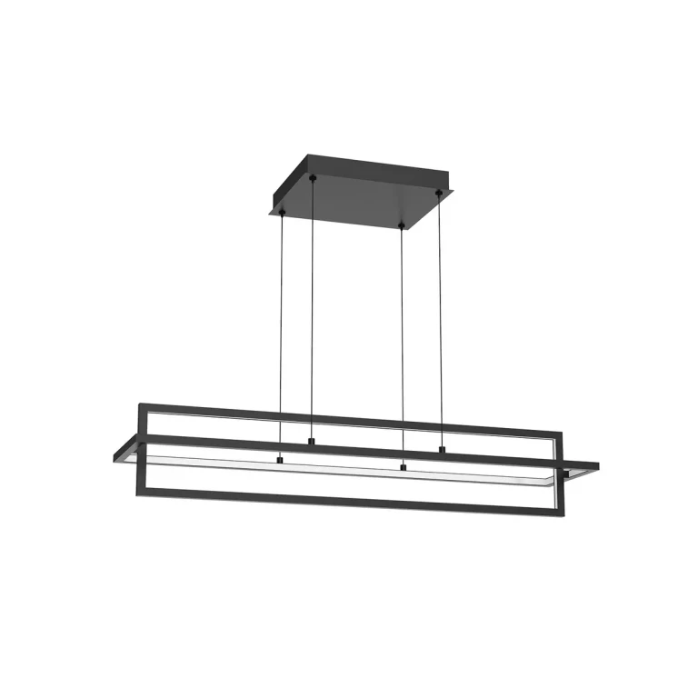 Black LED Linear Pendant from the Mondrian Collection