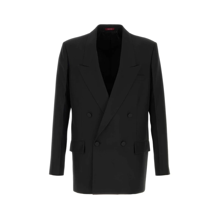 Black Panama Blazer Nero Giacche E Gilet - Men