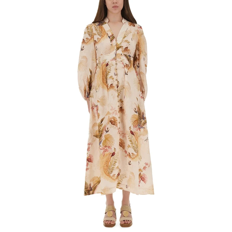 Zimmermann ascension Plunge Midi Dress