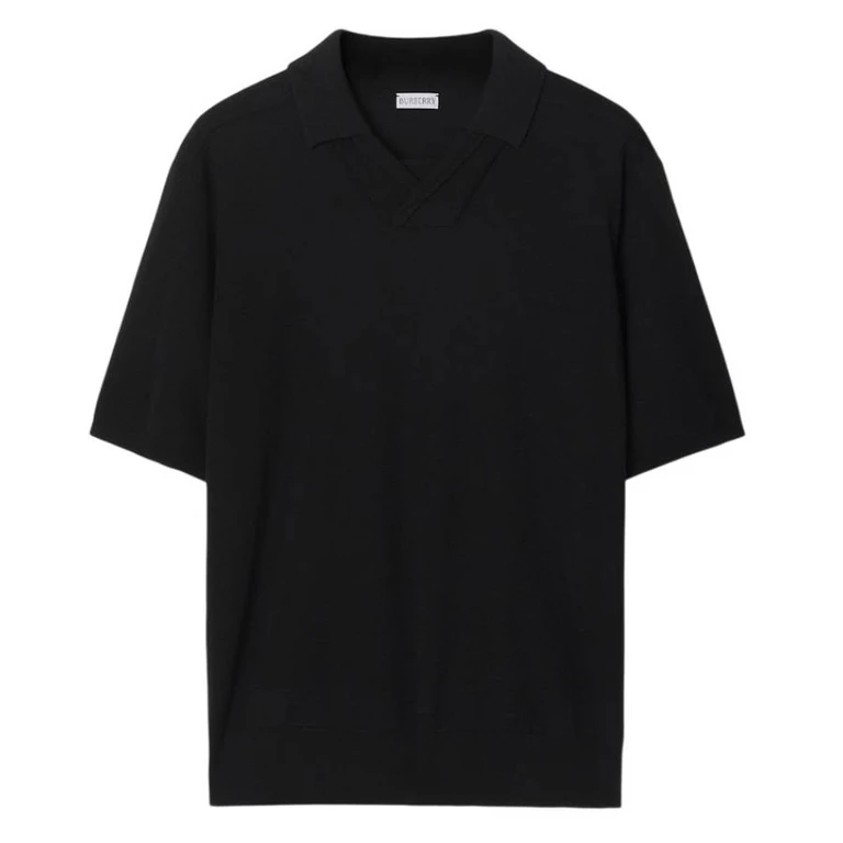Burberry V-Neck Wool Polo Shirt