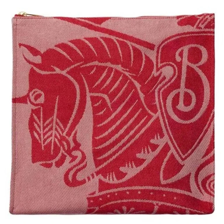 Burberry EKD Embroidered Canvas Pouch