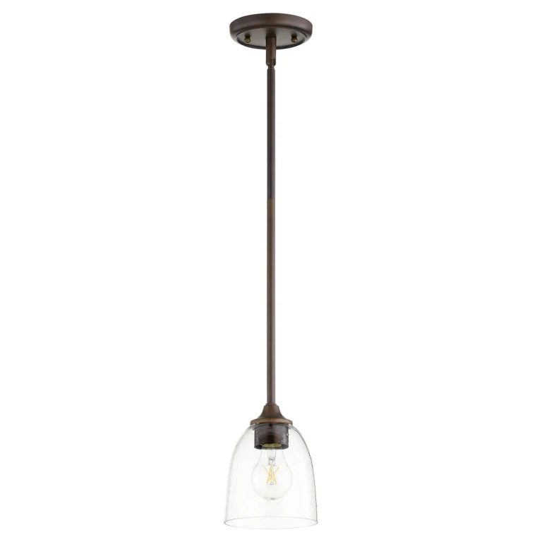 Quorum Jardin 6" Pendant Light in Oiled Bronze with