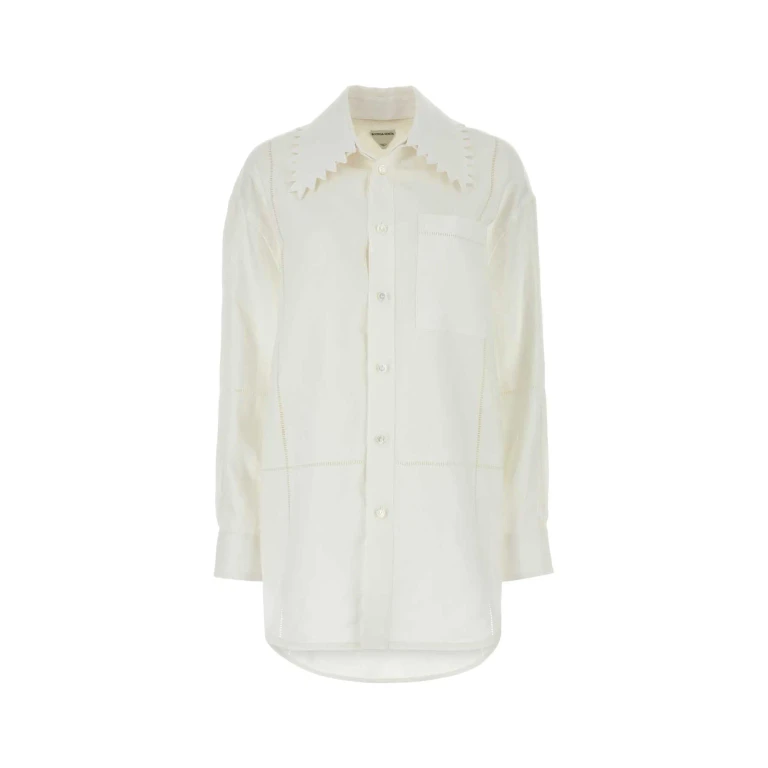 Bottega Veneta White Linen Shirt Exterior: Camicie - Women