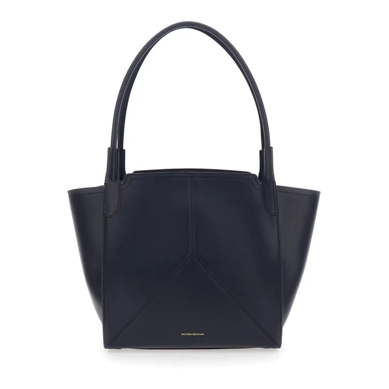 Victoria Beckham Handbag victoria Piccola With Logo Lettering Embossed On The Front In Blue Leather For Women
