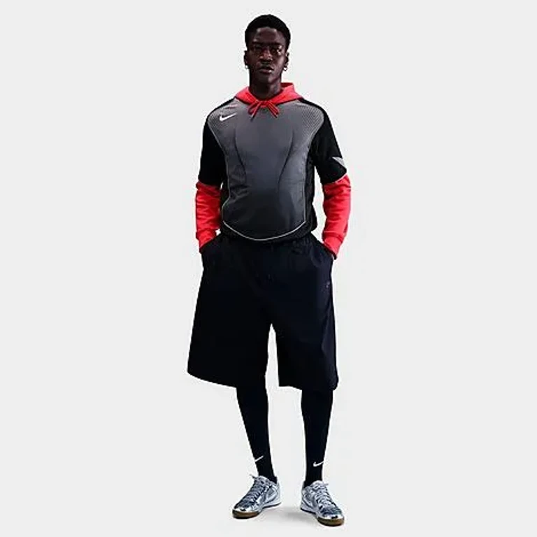 Nike Men's Total 90 Dri-FIT Soccer Jersey in Black/Light Graphite/Gym Red Size: XS