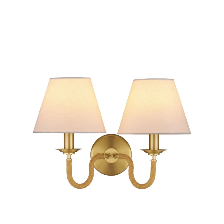 Natural Brushed Brass Wall Sconce from the Adala Brass Wall Sconce Collection