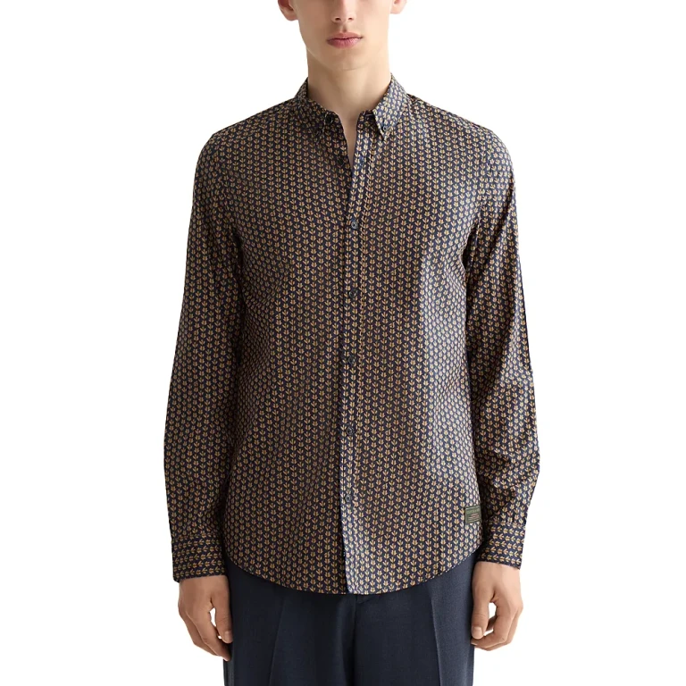 Scotch & Soda Micro Aop Slim Fit Shirt