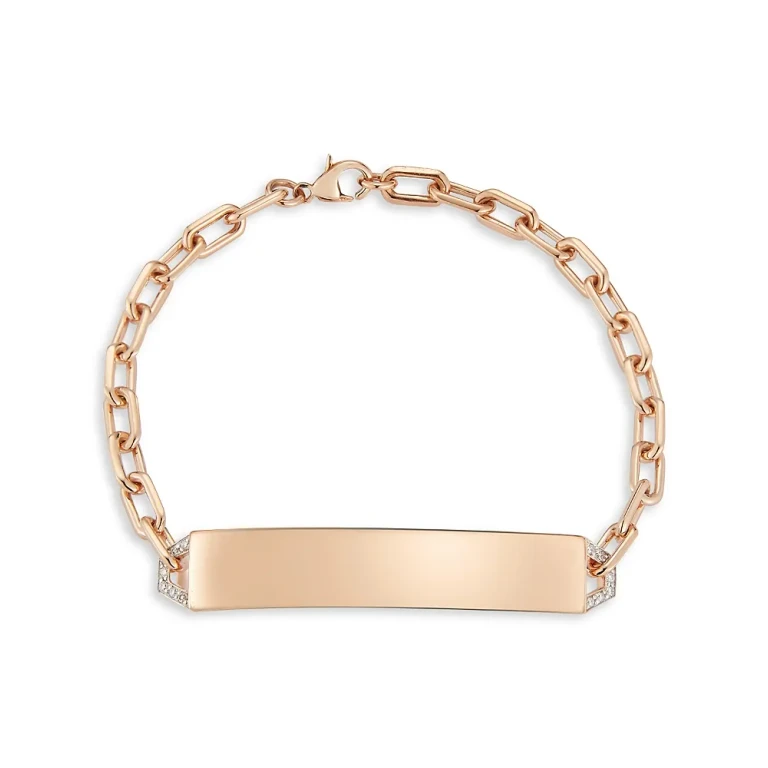 Walters Faith 18K Rose Gold Carrington Diamond Id Bracelet