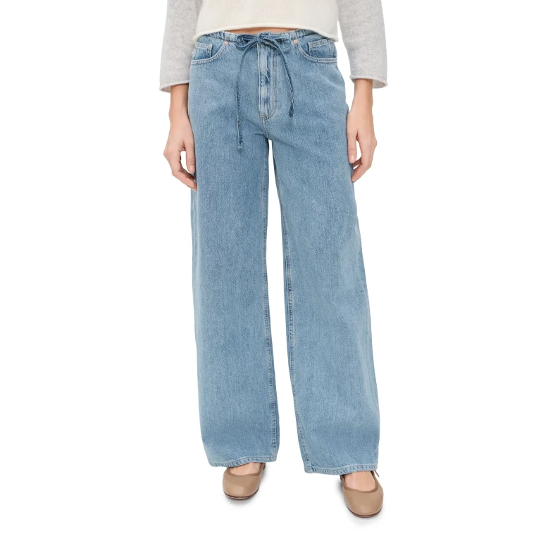 DL1961 Sienna Aura Low Slung Wide Leg Relaxed Jeans River Aura 27