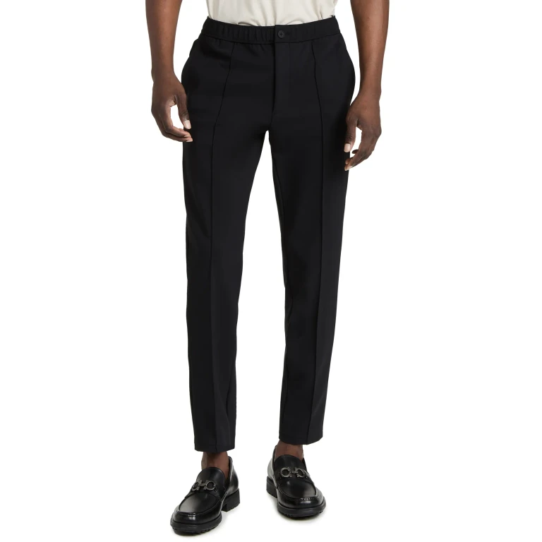 Theory Curtis Drawstring Precision Ponte Hose Schwarz 31