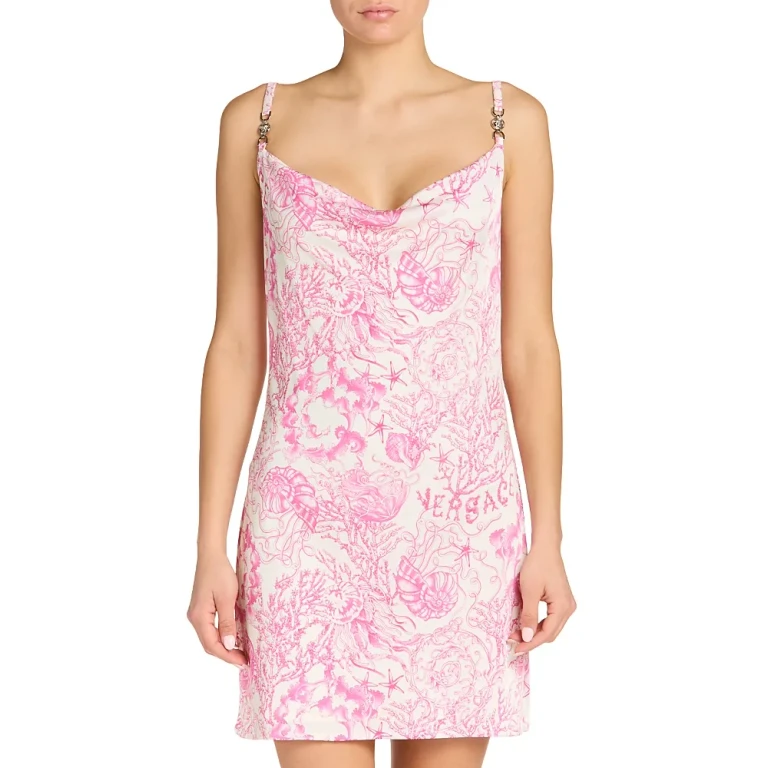 Versace Underwater Barocco Bicolo Dress