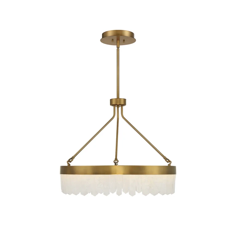 Landon LED Pendant in Warm Brass