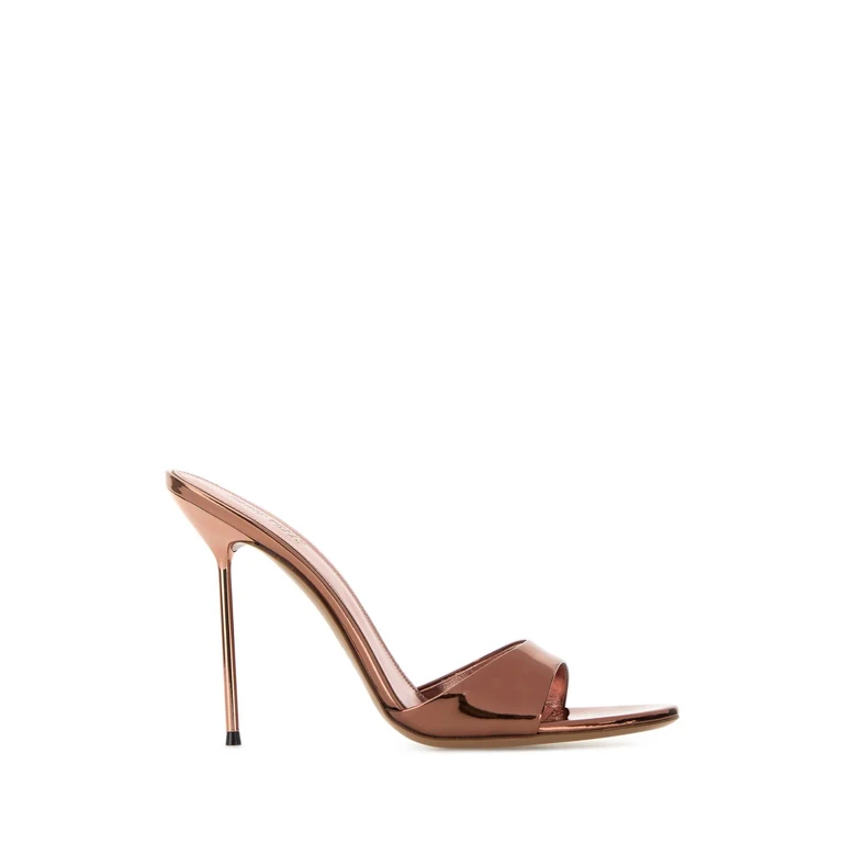 Paris Texas Bronze Leather Lidia Mules Texasrose Sandali - Women