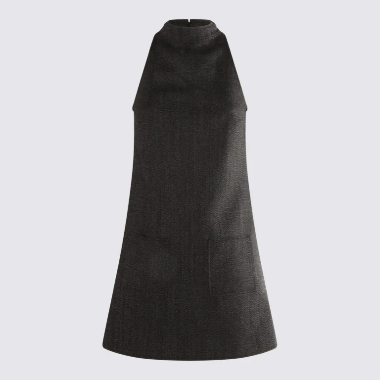 Courrèges Black Wool Mini Dress