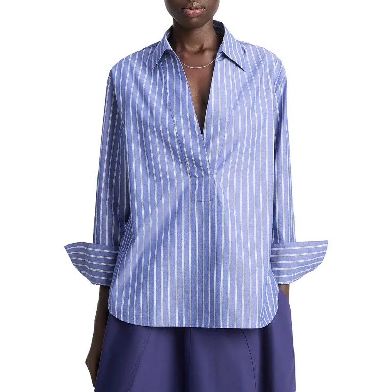 Vince Relaxed Long Sleeve Popover Shirt
