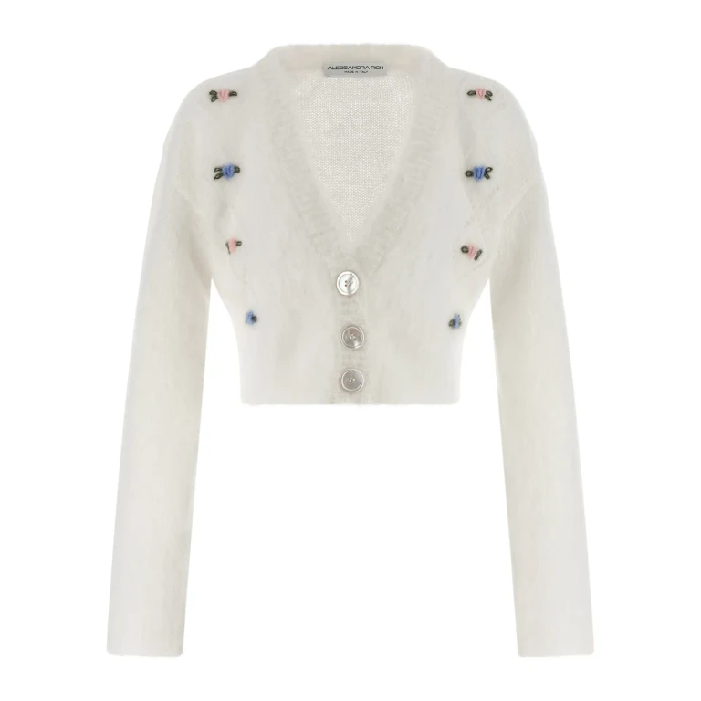 Alessandra Rich Cardigan - Blanc