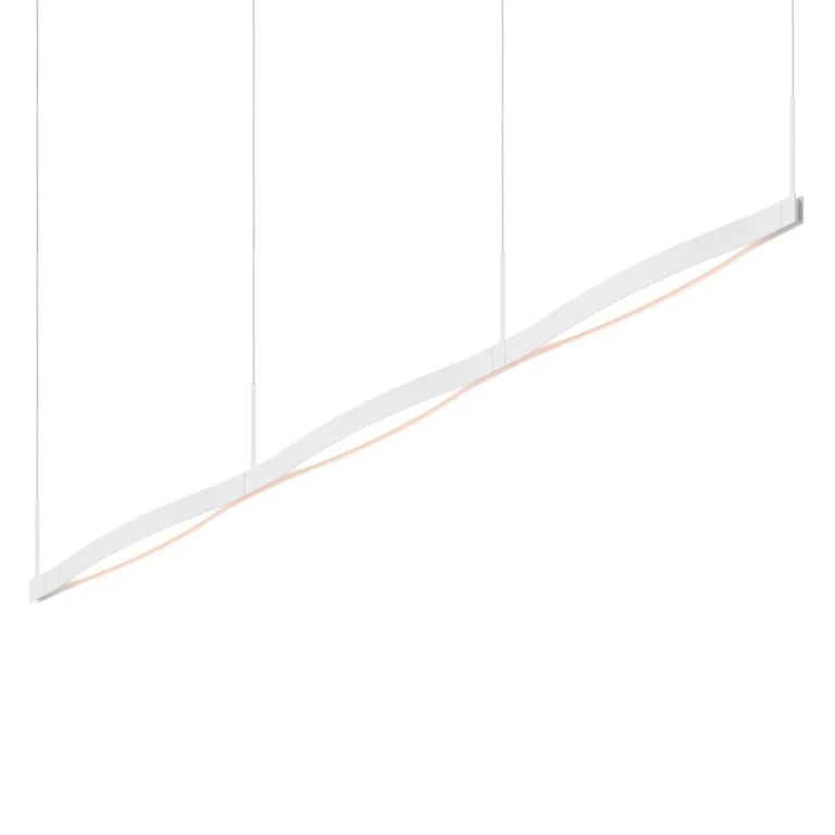 Satin White LED Pendant from the Ola Collection
