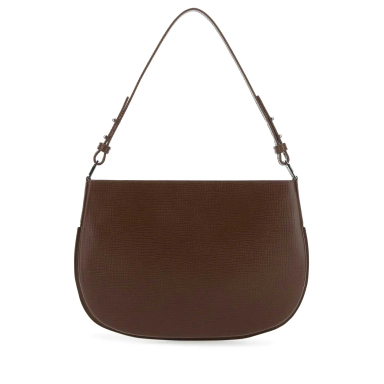 Brown Leather Issa Shoulder Bag