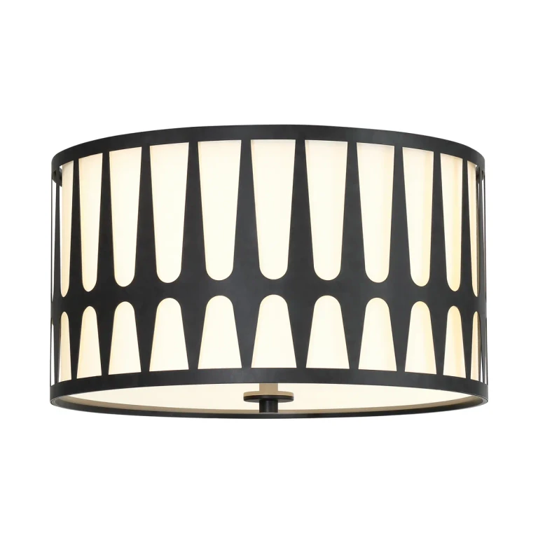 Royston 3-Light Ceiling Mount in Black