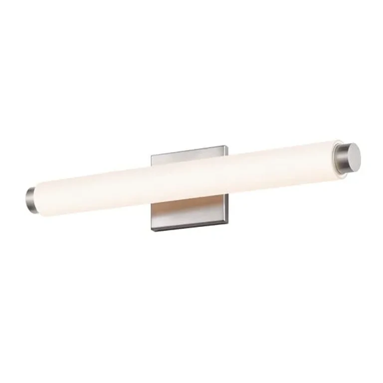 Tubo Slim LED 19.5" LED Drum Trim Bathroom Vanity Light in Satin Nickel