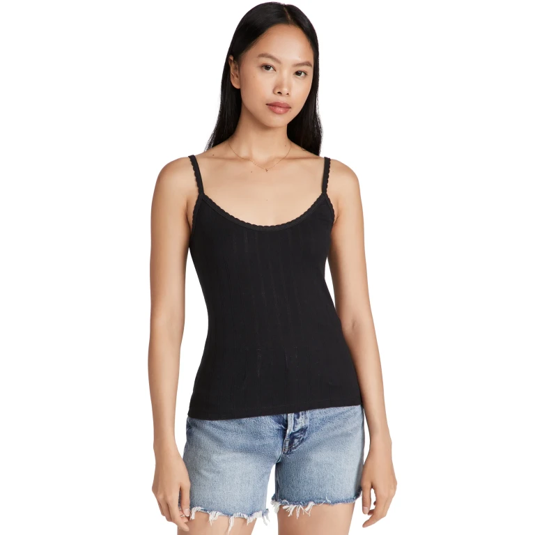 Leset Pointelle Classic Tank Top White S