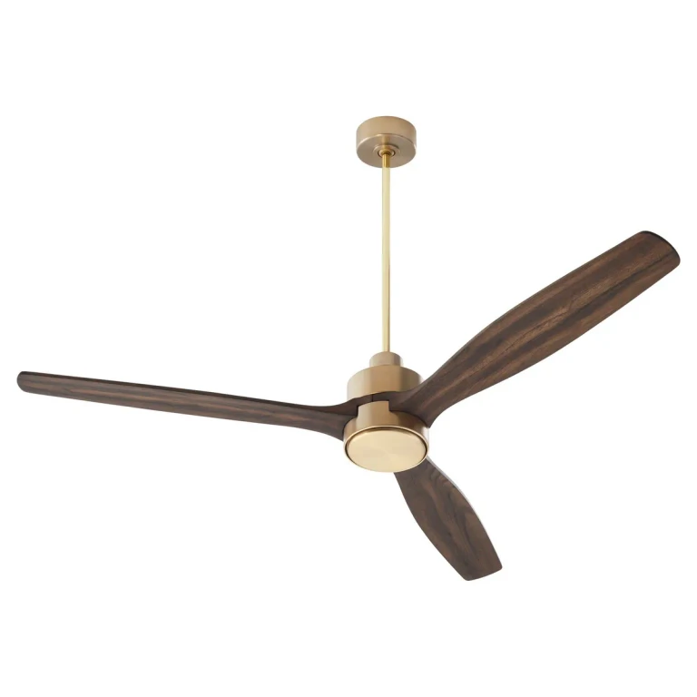 Aged Brass 65" Ceiling Fan from the Reni Collection