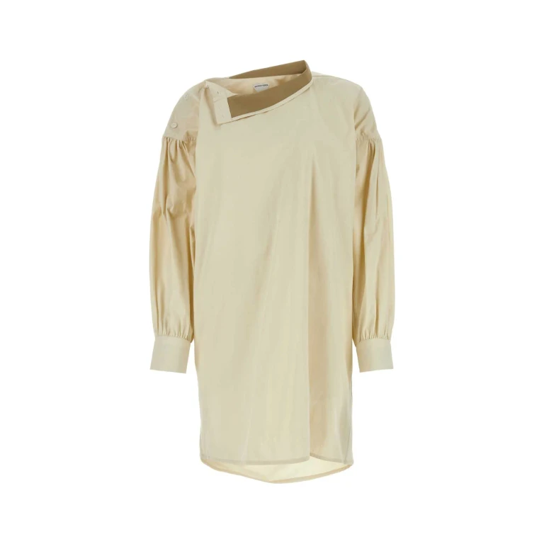 Bottega Veneta Sand Cotton Blend Shirt Dress