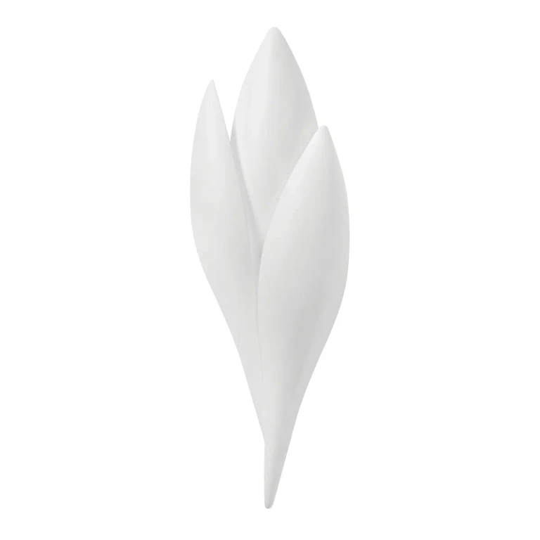 Gesso White One Light Wall Sconce from the Rose Collection