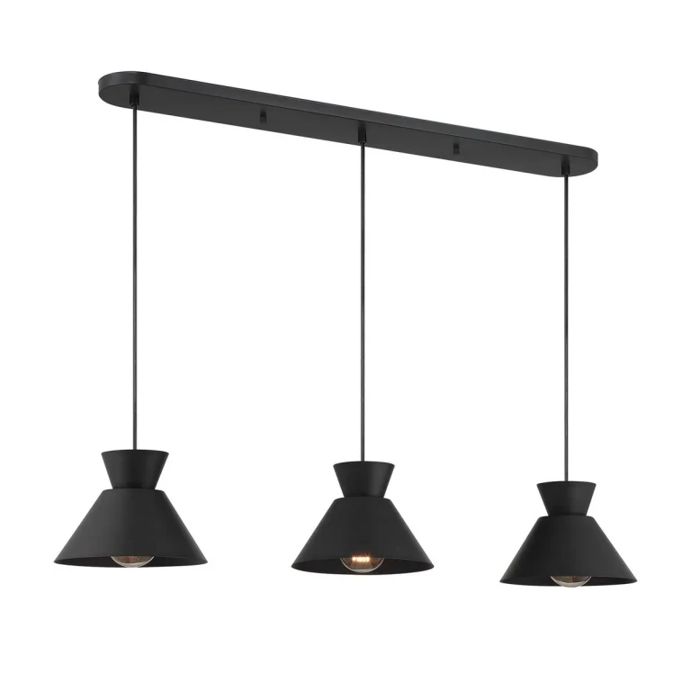 Linear Chandelier in Matte Black