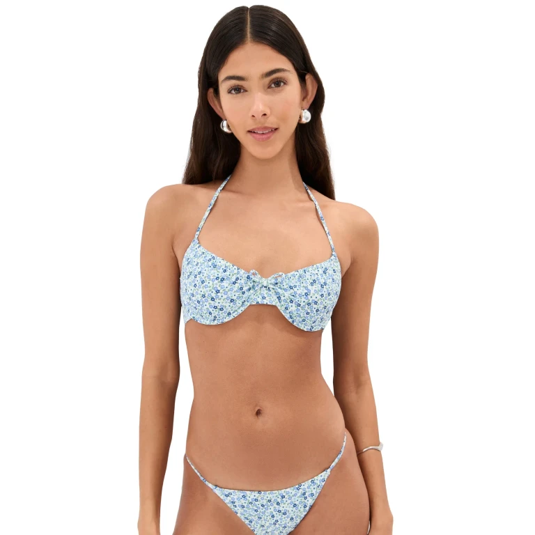 Solid & Striped Solid & Striped x Summer I Turned Pretty The Lolita Bikini Top Baby Ditsy Floral L