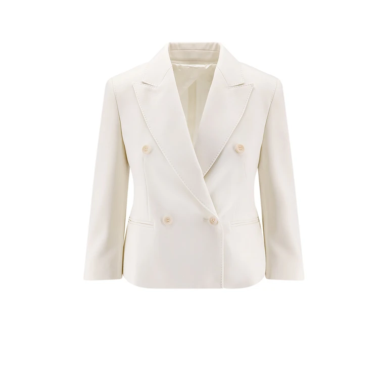 Max Mara Clothing Bianco Avorio Lana Vergine Elastan - Women