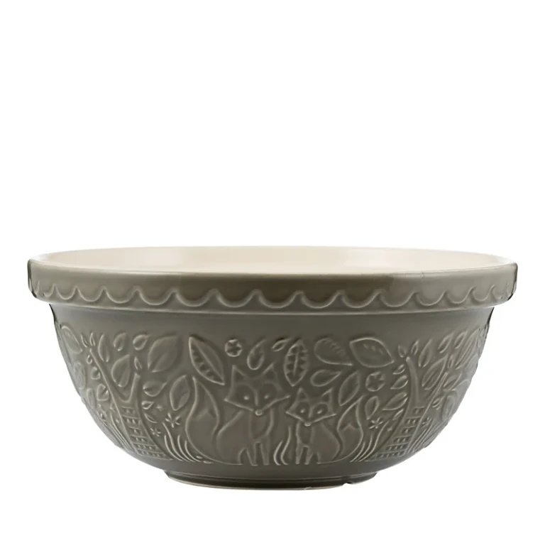 Mason Cash In the Forest Fox Gray Mixing Bowl