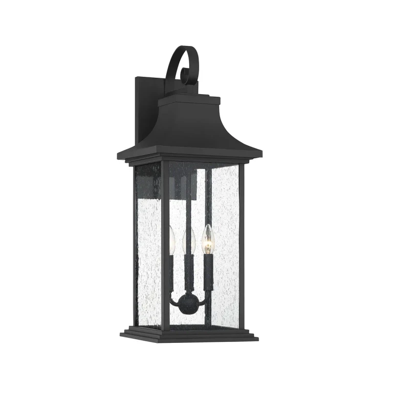 Savoy House Hancock 3-Light Outdoor Wall Lantern in Matte Black - 5-452-BK