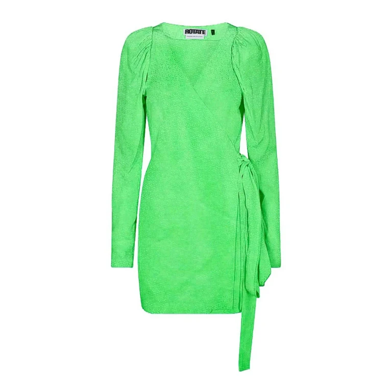 Rotate Birger Christensen Robe Au Genou - Vert