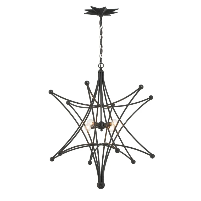 Astro 4-Light Chandelier in Black