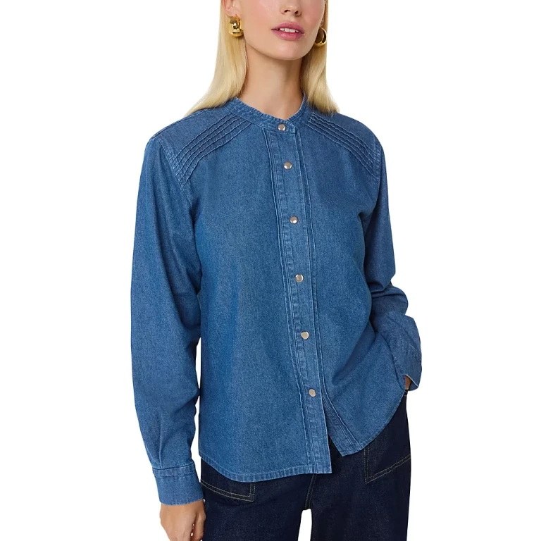 Whistles Pintucked Denim Shirt
