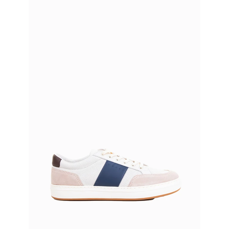 Hogan Sneakers Bianco Beige Blu Leather - Men