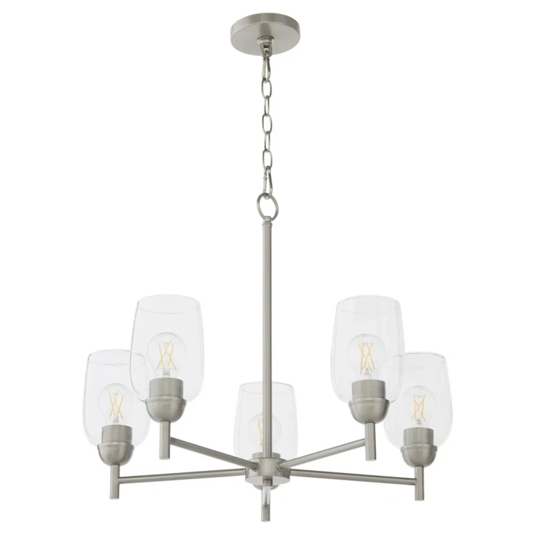 Satin Nickel Chandelier from the Wallinger Collection