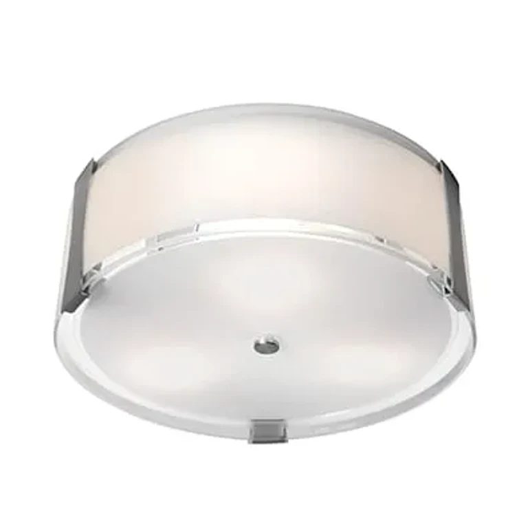 Tara 3-Light Flush Mount in Brushed Steel