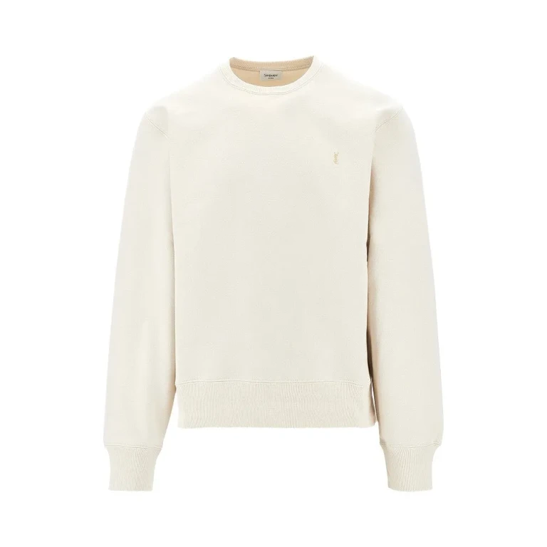 SAINT LAURENT Cassandre embroidery crewneck sweatshirt Man M