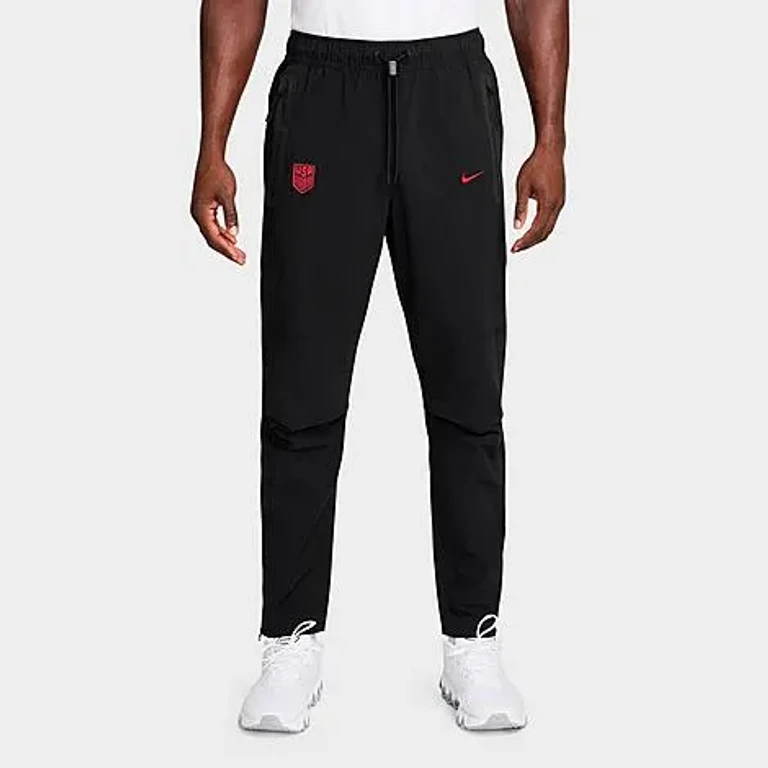 Nike Men's Tech USA Soccer Woven Pants in Black/Challenge Red Size: Small